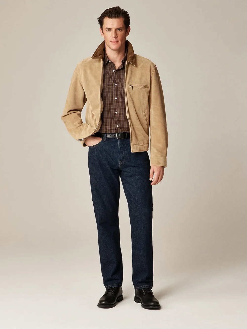 J.‎ CREW Limited-edition Wallace & Barnes work jacket in Italian suede M $798